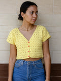 Golden Glow Crochet Top