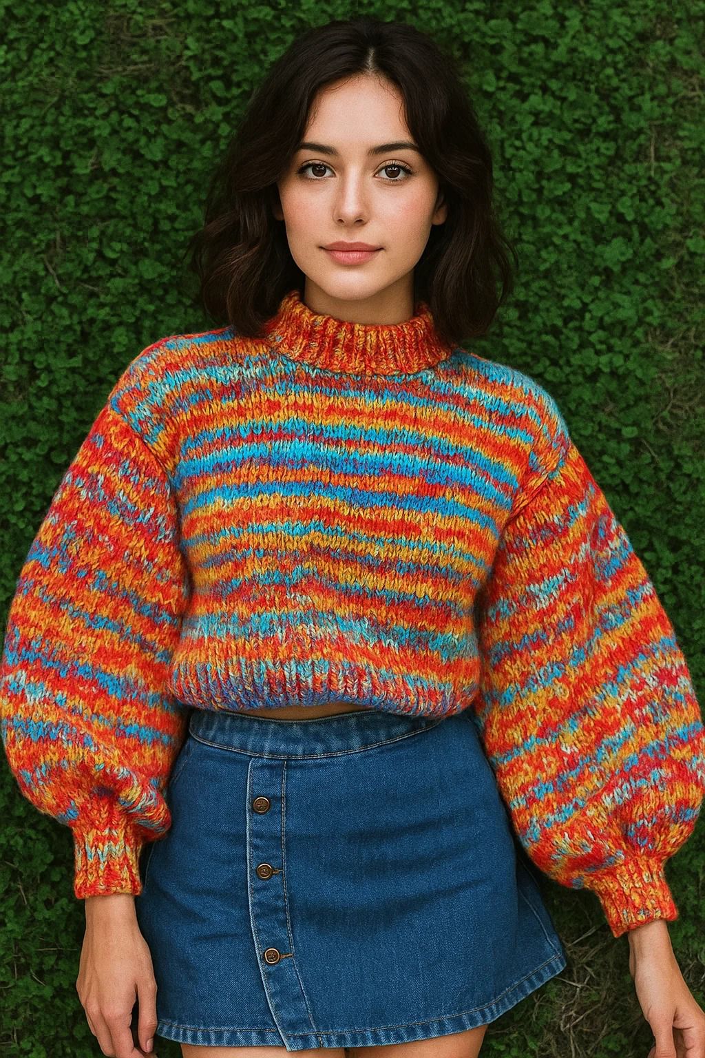 Vivid Glow Knit Sweater