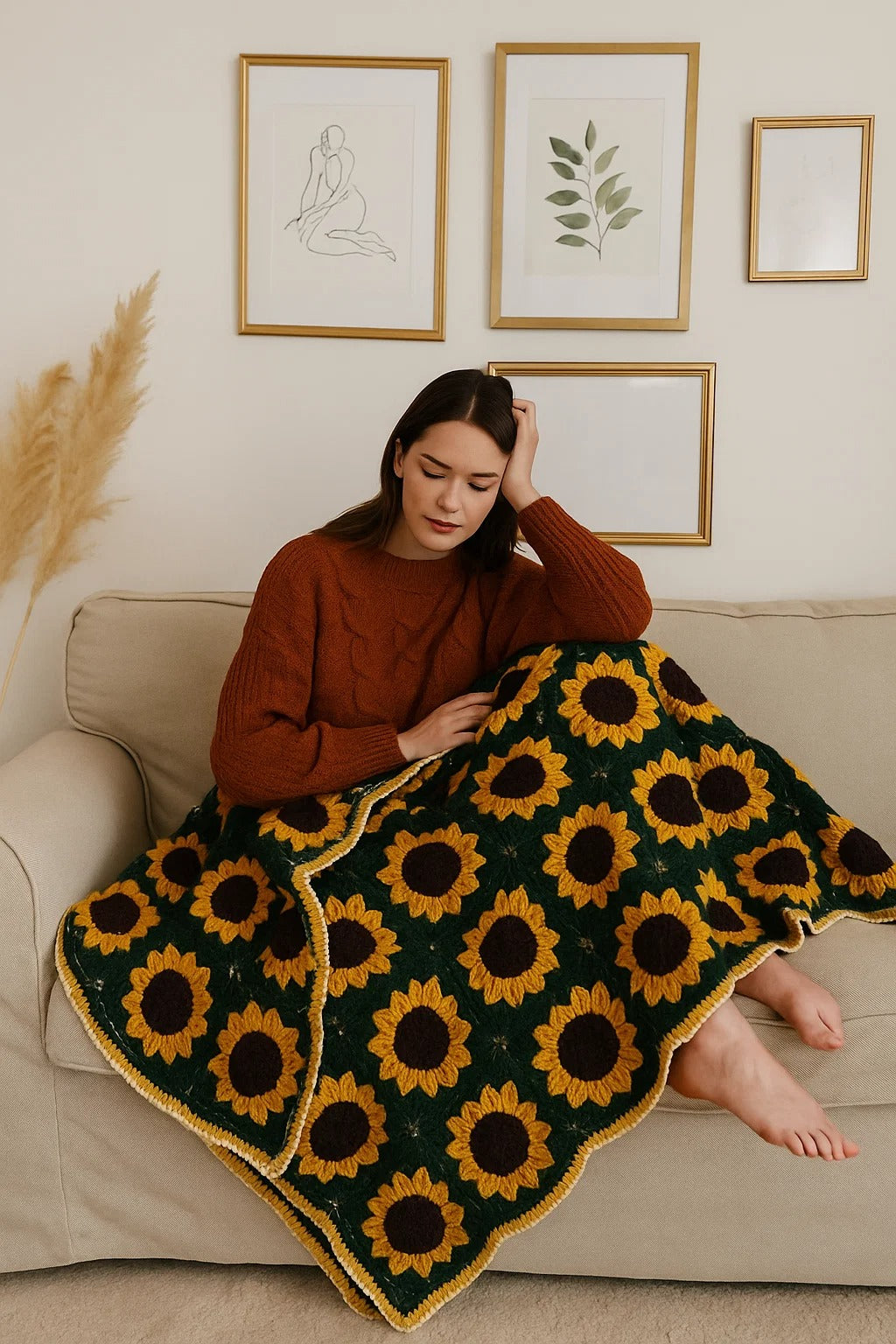 Sunshine Bloom Crochet Blanket