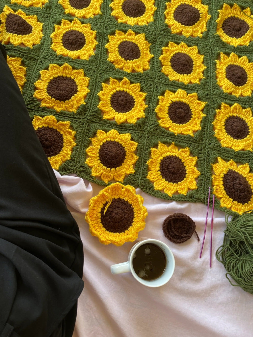 Sunshine Bloom Crochet Blanket