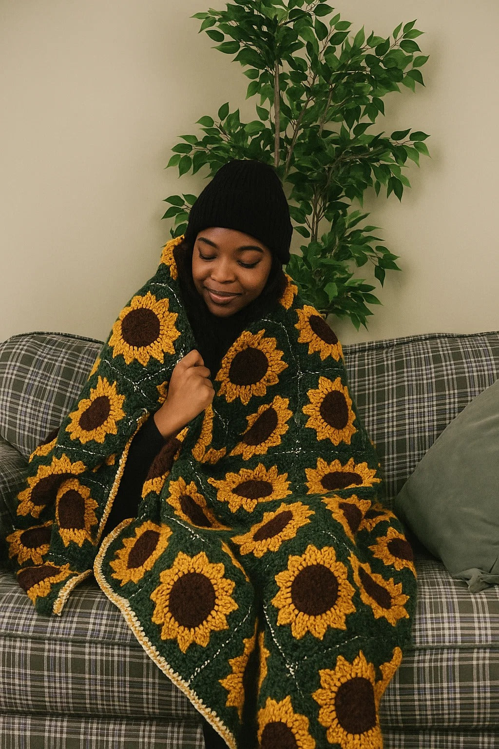 Sunshine Bloom Crochet Blanket