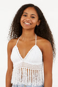 Crochet Fringe Halter Top