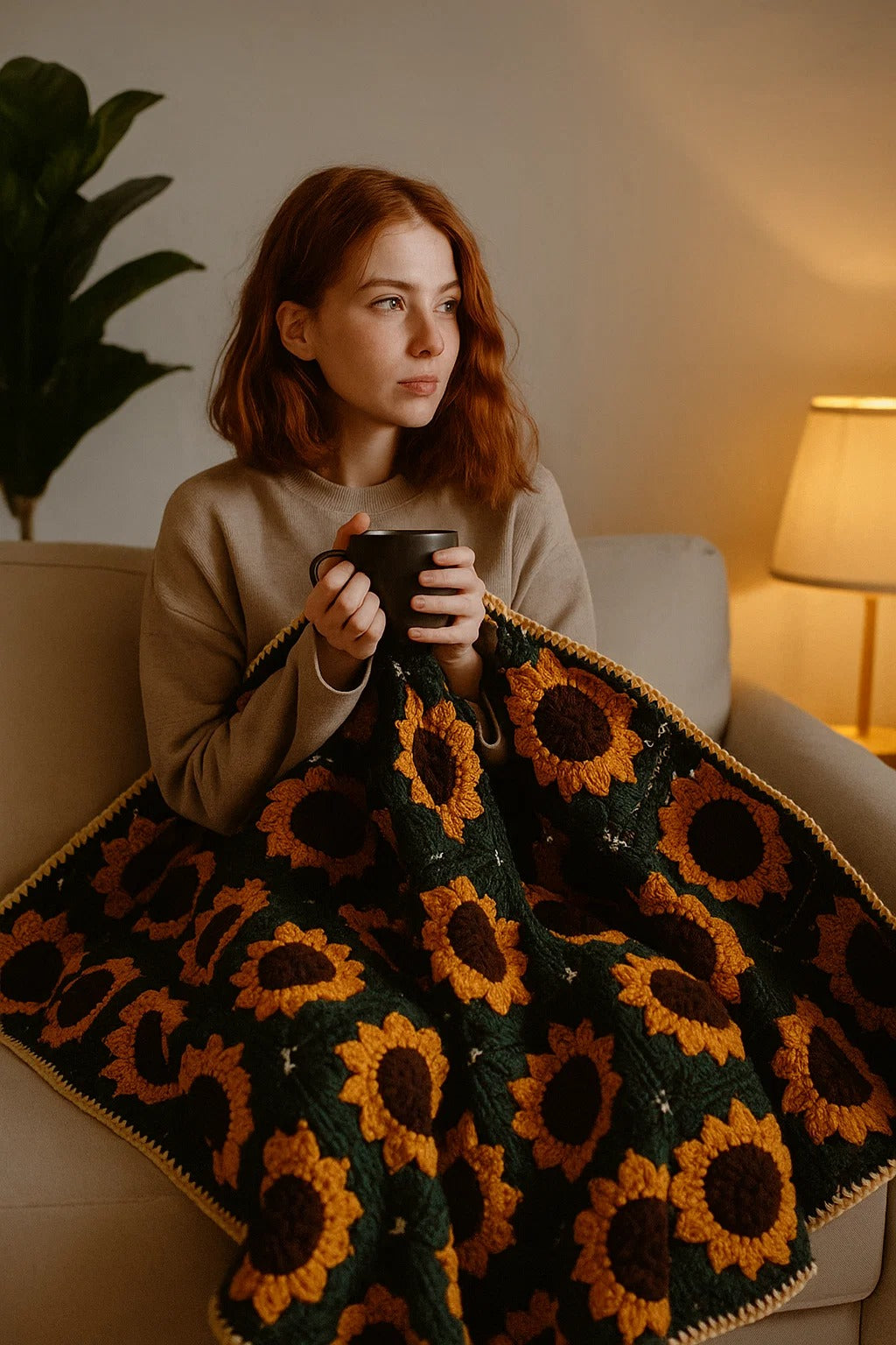 Sunshine Bloom Crochet Blanket