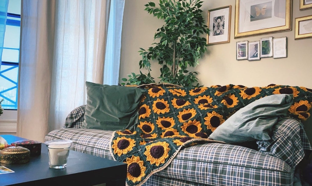 Sunshine Bloom Crochet Blanket