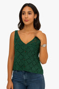 Crochet Button-Down Tank Top